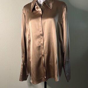Banana Republic Bronze Satin Blouse
